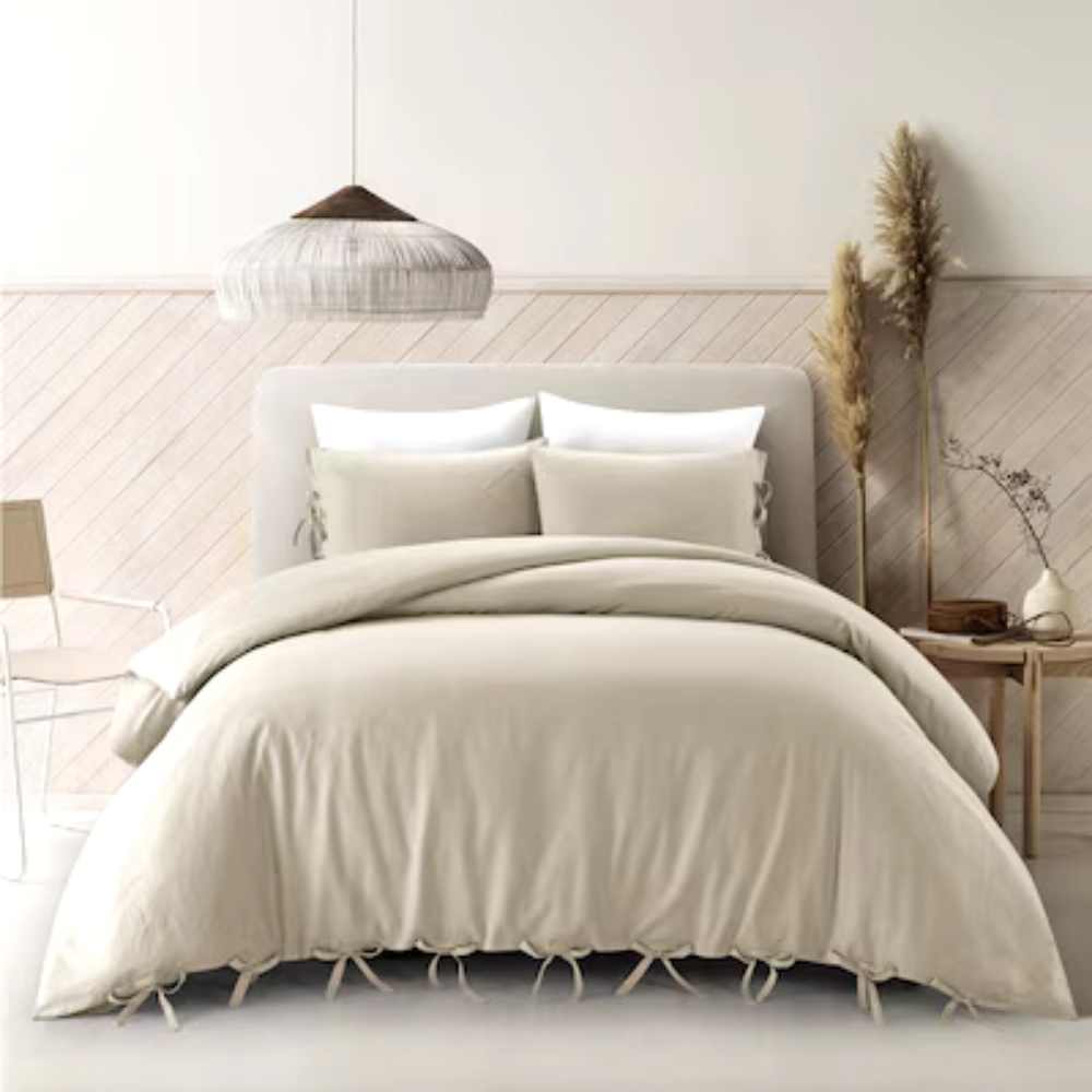 ISO GRACE LIVING ANIYLAH LINEN COTTON KING DUVET COVER